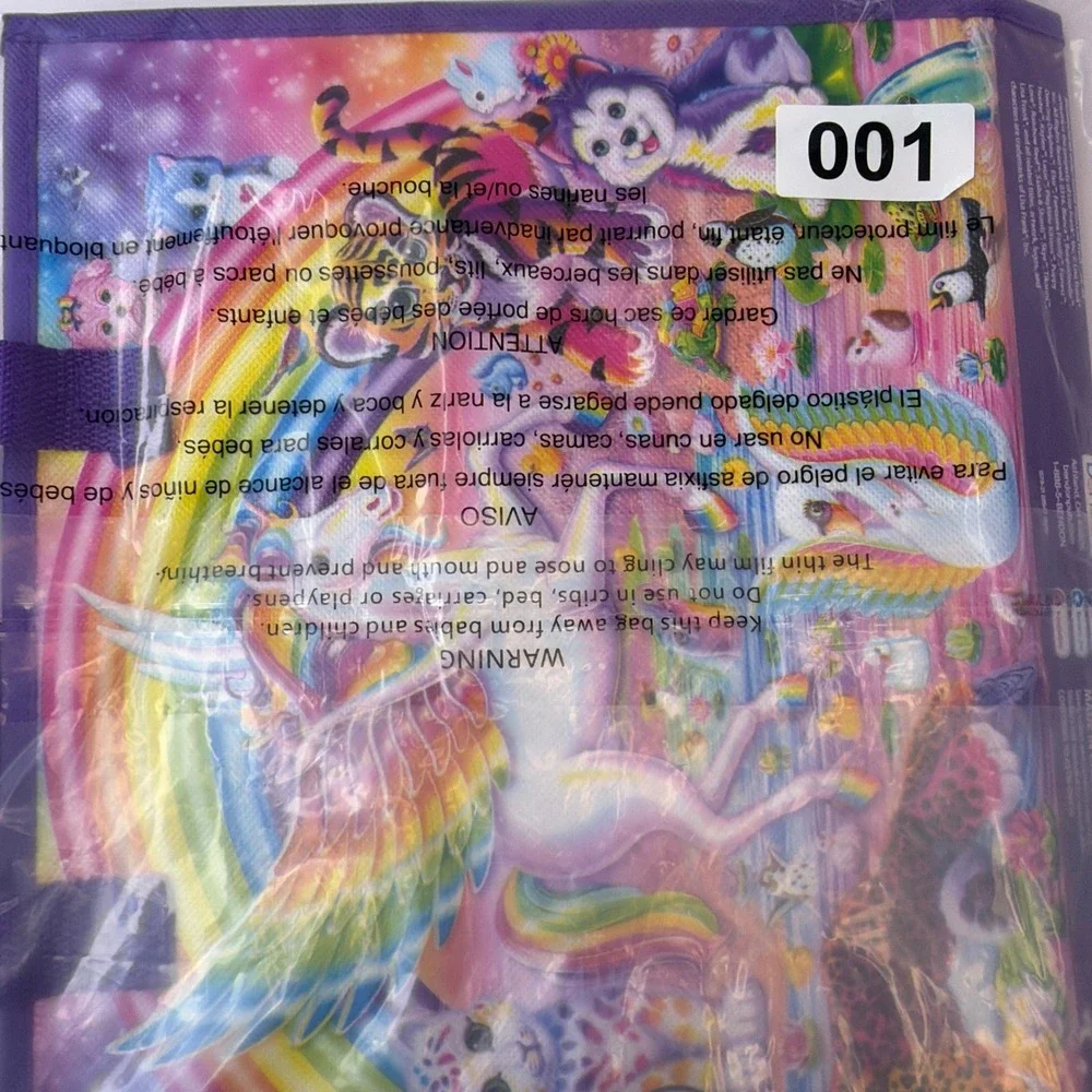 Lisa Frank Trifold Portfolio Organizer SK045 Rainbow Pegasus Leopard 2016